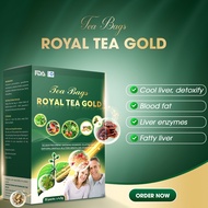 Creastvines Royal Tea Gold 30 Tea Bags per Box | Fatty Liver Blood Fat Cool Liver Detoxify Hepatitis