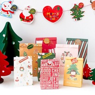 6 Christmas gift bags Santa Snowman Mini paper packaging candy bag