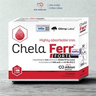 Chela-Ferr Forte Pills - Ferrochel Iron + Folic Acid for Pregnant Women - Genuine Box of 30 Pills