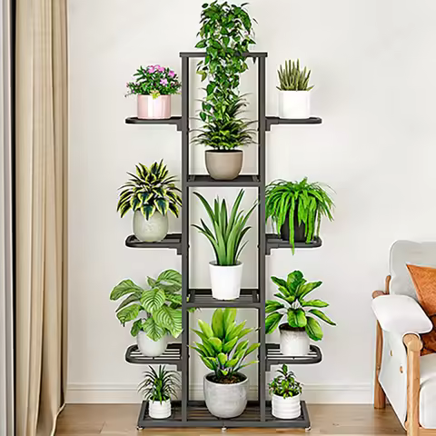 Indoor Plant Stand Flower Rack 5 Tier 7 Tier Flower Pot Shelf Storage Display Organizer Rack For Gar