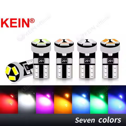 KEIN 8PCS T5 Led Bulb 73 74 17 Instrument Dashboard W3W Indicator 3SMD 3014 Plate Panel Meter Warnin