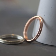 Handmade silver double wraparound front cross ring in rose gold finish (STR10RG)