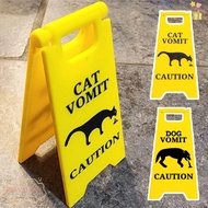 PREVALENT Dog Vomit Sign, Funny Bright Yellow Cat Vomit Sign, Durable Gift Warning Sign
