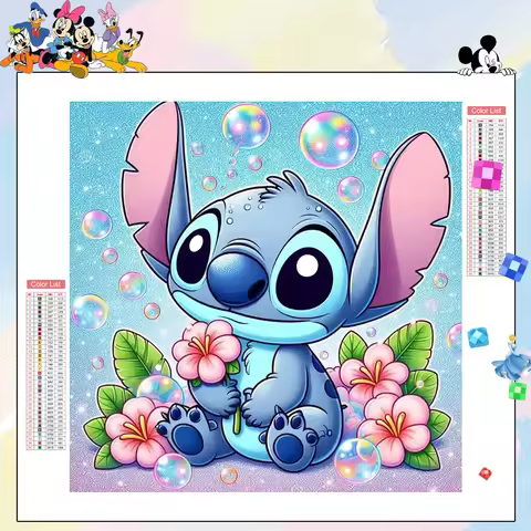 Disney DIY Diamond Painting Stitch Full Diamond Mosaic Cartoon Complete Kit Set Wall Decor Handmade 