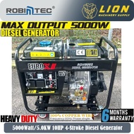 EUROX/ROBINTEC 5KW/5000W 4-Stroke Portable Diesel Generator RDH6002 - Electric Start - | 6 Months Wa