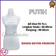 Tanktop Kemben Wanita Pakaian Dalam Cewe Tanpa Cup Polos Warna Kamisol Longtorso Tanpa Tali ketat Ba