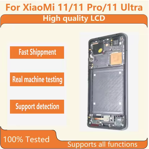 Original Xiaomi 11/11 Pro/11 Ultra M2102k1g/M2102k1c 6.81-inch 120Hz fingerprint AMOLED LCD touch sc