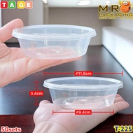 T225 R225 Round Container & Lid ( 50sets± ) 225ml 8oz Plastic Food Box Bekas Bulat Puding TAGE Chunb