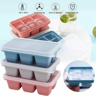 SAFE SILICONE Ice Cube Tray with Lid Bekas Buat Ais Kiub Dengan Penutup Bekas Ais Silikon Dengan Pen