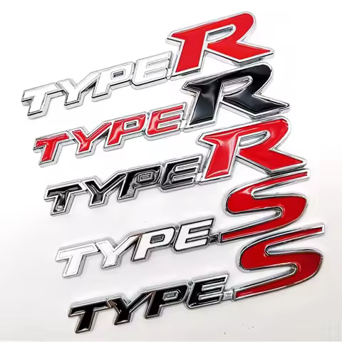 3D Metal Type S Logo Type R Emblem Letters Car Trunk Badge For Honda Accord Civic FK2 FN2 EP3 Type S