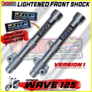㍿ Lighten Front Shock JRP Wave 125 ( Version 1 Design Front Shock ) FREE JRP HOLOGRAM STICKER