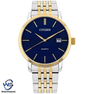 Citizen DZ0044-50L Two Tone Gold Stainless Steel Blue Analog Quartz Men's Watch