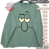 SQUIDWARD LONG-SLEEVED T-SHIRT CODE W380 JUMBO SIZEBIG 2XL 3XL 4XL 5XL 6XL 7XL 8XL 9XL 10XL long sle