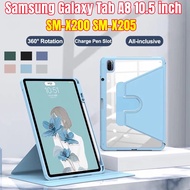 Samsung Galaxy Tab A8 10.5 (2021) X200 X205 Smart 360 Rotating Acrylic Folding Leather Magnetic Flip
