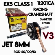 EX5 CLASS RACING CRANKSHAFT JET 8MM ROD 20/100/13 V3 CRANKSHAFT FURIOUS ONCE EX5 class