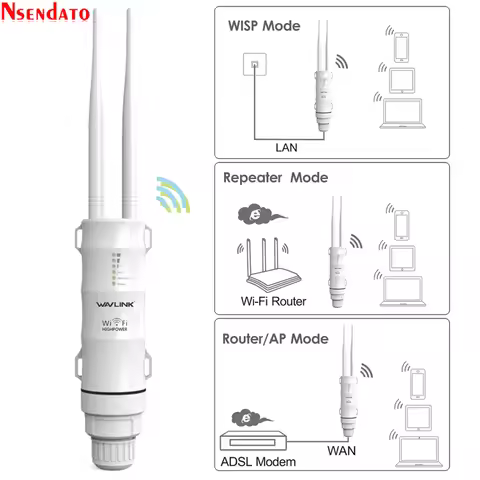 AC600 2.4G/5G Dual Band High Power Outdoor Weatherproof 30db Wireless Wifi Router/AP Repeater Extend