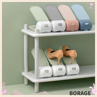 BORAG Shoe Rack, Space Savers Double Layer Double Stand Shelf,  Plastic Adjustable Durable Cabinets Shoe Storage Home