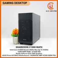 SHARKOON V1000 MATX CUSTOMIZE GAMING INTEL CORE I5-8400 16GB RAM 512GB SSD GTX1060 USED DESKTOP REFU
