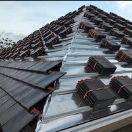 baja ringan atap genteng keramik kanmuri full flat hitam black