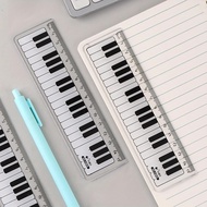 2PCS Piano Ruler 5.91inch 15cm Rulers Kawaii Musical Notes Drawing Ruler Back To School Gifts