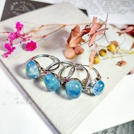 ((Taifu Crystal Selection Tai Fu) Aquamarine Ring Aquamarine Ring Crystal Ring