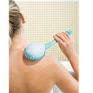 Extra Long Handle Bath Brush For Back Scrubbing (14.37 Inch) Shower Exfoliating Brush With Soft Bris