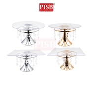 0485/86 Gold Silver Acrylic Crystal Top Stand Wedding Cake Stand Decoration Birthday Dulang Hantaran