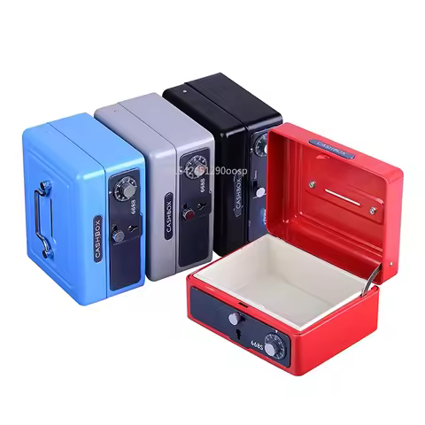 Portable Retro Safe Small Metal Suitcase Money Box Creative Pop Gift Box Camouflage Safe Secret Box 