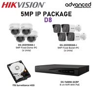 Hikvision CCTV 5MP IP 8 Channel Package D8
