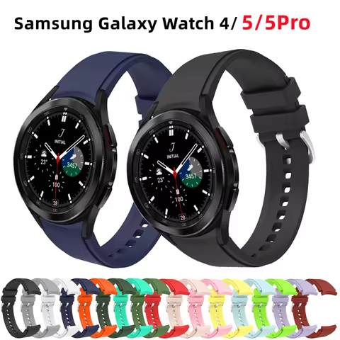 Strap for Samsung Galaxy Watch 4 44mm 40mm 5 Pro Smartwatch Silicone Sport Correa Bracelet Galaxy Wa