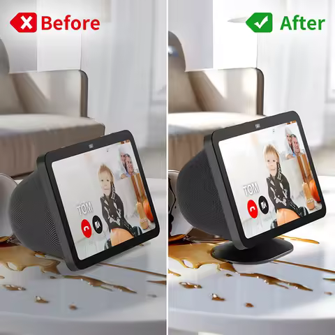 LINGYOU Stand for Echo Show 8 (3rd Gen) - Adjustable Tilt Smart Speaker Stand Table Mount Holder to 