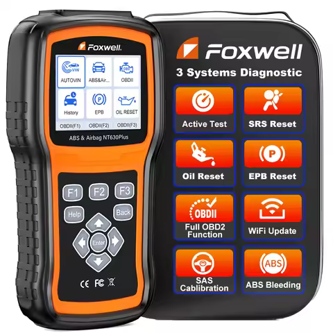 FOXWELL NT630 Plus OBD2 Scanner Car Code Reader Diagnostic Tool Bidirectional Scanner with ABS SRS S