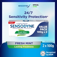 [Value Pack] Sensodyne Fresh Mint 24/7 Sensitivity Protection Fluoride Toothpaste Twin Pack 100g x 2