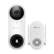 Ezviz - CP3 2K 300萬解像超廣角內置充電WiFi無線智能門鐘連鏡頭 CP3+CH1 (門鐘鏡頭連鈴聲接收器)