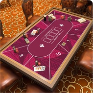 Felt mat 60 x 120 cm, with anti-slip plastic Poker pad, Poker tablecloth, playing cards printed with
