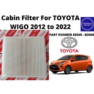 CABIN AIRCON FILTER FOR TOYOTA WIGO 2012 to 2023 - Part Number 88568-BZ060
