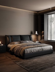 Homie เตียงนอน fabric bed Bedroom Furniture เตียงติดพื้น 1.5m 1.8m black HM2001