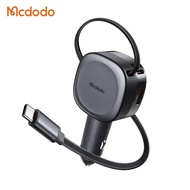 MCDODO 75W WITH BUILT-IN RETRACTABLE CABLE CAR CHARGER 70CM EXTENDS FURTHER