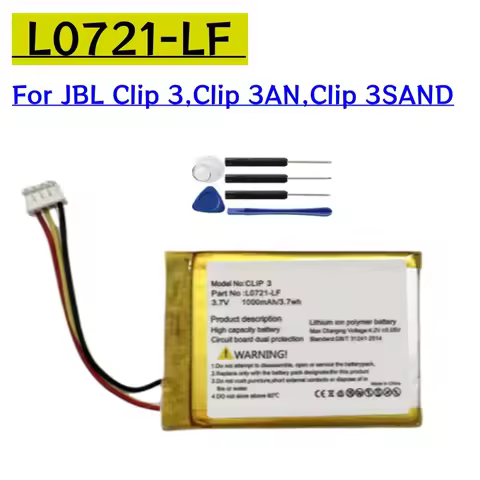 1000mAh New Original Speaker Replacement Battery For JBL Clip 3 Clip3 Clip 3AN Clip 3SAND Loudspeake