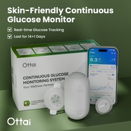 Ottai Hypoallergenic Version CGM Skin-Friendly Continuous Glucose Monitor One Set for 14 Days