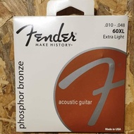 Fender 60XL/60L/60CL Guitar Strings Acoustic String Tali Gitar Akustik/Elektrik