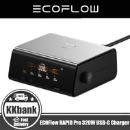 ECOFlow RAPID Pro 320W USB-C Charger 6-Port GaN Fast Charging Station 3.02" LCD Display Control Dial
