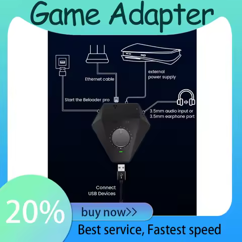 Original Beloader Pro-Keyboard and Mouse Game Adapter for PS5 with Bluetooth5.0 Connection Support X