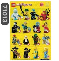 LEGO 71013 Series 16 Collectable minifigures 巳開袋確定人仔款式 (全套16款)  連底板 說明書 包裝袋