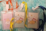 創意卡通透明卡套學生帶掛繩防水員工牌八達通卡及證件套