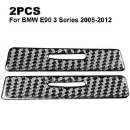 สติกเกอร์ตกแต่งแผงยึดถ้วยน้ำคาร์บอนไฟเบอร์ E90สำหรับ BMW E90 3ซีรี่ส์2005-2012อุปกรณ์เสริมรถยนต์