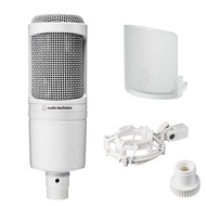 Audio-Technica AT2020 CWH Condenser Microphone XLR Complete White with Accessories Japan Original