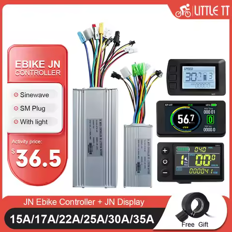 Ebike Sinawave Controller 36V/48V 15A17A22A25A30A35A with Light Function Controller and S866 T8 LCD 