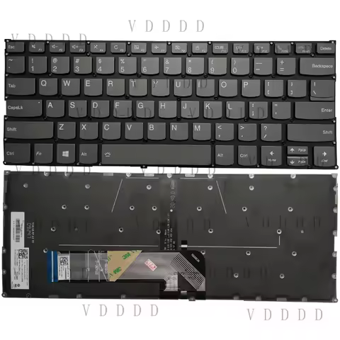 L... Laptop New For Lenovo ThinkBook 14-IML 14-IIL Keyboard US Gray With Backlit