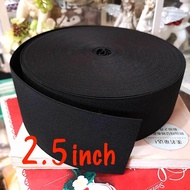 2.5 inch 90cm 1pcs Elastic Band Venus Multipurpose Black Size 2.5 Inches x 1y (Cut To Length 90 Cent